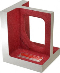 Suburban Tool - 1 Hole, 6" High x 4-1/2" Wide x 5" Deep, Right Angle Iron - Cast Iron, Precision Ground, 7/8" Thick, Parallel to within 0.00025" per 6", Square to within 0.0005" per 6" - Exact Tool & Supply
