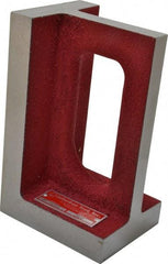 Suburban Tool - 1 Hole, 8" High x 4" Wide x 5" Deep, Right Angle Iron - Cast Iron, Precision Ground, 1" Thick, Parallel to within 0.00025" per 6", Square to within 0.0005" per 6" - Exact Tool & Supply