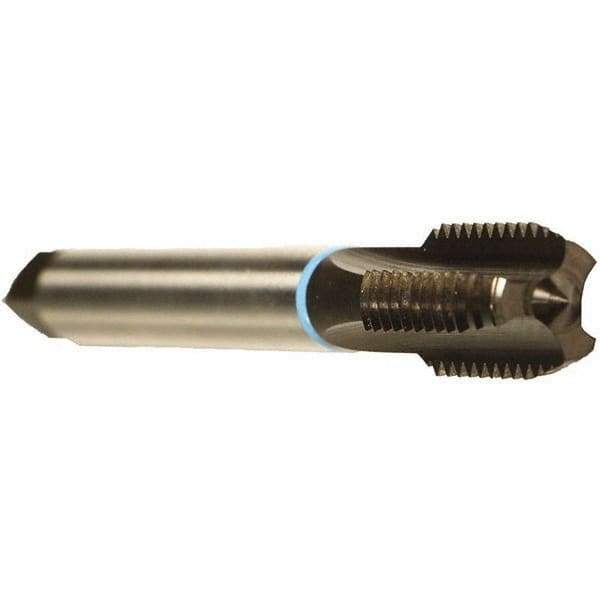 Emuge - 1-1/8 - 11" BSPP, 5 Flutes, Modified Bottoming Chamfer, Nitride Coated, Cobalt British Standard Pipe Tap - 1.1024" Shank Diam, 0.8661" Square Size, Series Rekord A - Exact Tool & Supply