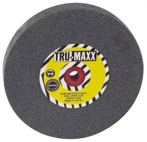 Tru-Maxx - 60 Grit Aluminum Oxide Bench & Pedestal Grinding Wheel - 12" Diam x 1-1/2" Hole x 2" Thick, 2705 Max RPM, P Hardness, Medium Grade , Vitrified Bond - Exact Tool & Supply
