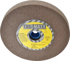Tru-Maxx - 60 Grit Aluminum Oxide Bench & Pedestal Grinding Wheel - 6" Diam x 1" Hole x 3/4" Thick, 5410 Max RPM, O Hardness, Medium Grade , Vitrified Bond - Exact Tool & Supply