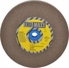 Tru-Maxx - 80 Grit Aluminum Oxide Bench & Pedestal Grinding Wheel - 6" Diam x 1" Hole x 3/4" Thick, 5410 Max RPM, O Hardness, Medium Grade , Vitrified Bond - Exact Tool & Supply