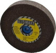 Tru-Maxx - 46 Grit Aluminum Oxide Bench & Pedestal Grinding Wheel - 6" Diam x 1" Hole x 1" Thick, 5410 Max RPM, O Hardness, Coarse Grade , Vitrified Bond - Exact Tool & Supply