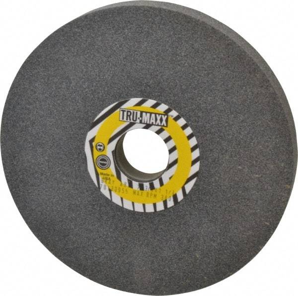Tru-Maxx - 80 Grit Aluminum Oxide Bench & Pedestal Grinding Wheel - 7" Diam x 1-1/4" Hole x 3/4" Thick, 3600 Max RPM, O Hardness, Medium Grade , Vitrified Bond - Exact Tool & Supply