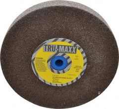 Tru-Maxx - 46 Grit Aluminum Oxide Bench & Pedestal Grinding Wheel - 7" Diam x 1" Hole x 1" Thick, 3600 Max RPM, O Hardness, Coarse Grade , Vitrified Bond - Exact Tool & Supply