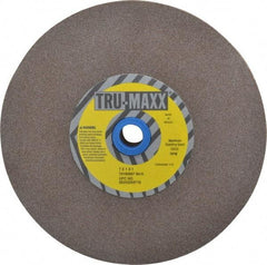 Tru-Maxx - 80 Grit Aluminum Oxide Bench & Pedestal Grinding Wheel - 7" Diam x 1" Hole x 1" Thick, 3600 Max RPM, O Hardness, Medium Grade , Vitrified Bond - Exact Tool & Supply