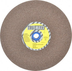 Tru-Maxx - 60 Grit Aluminum Oxide Bench & Pedestal Grinding Wheel - 8" Diam x 1" Hole x 3/4" Thick, 3600 Max RPM, O Hardness, Medium Grade , Vitrified Bond - Exact Tool & Supply