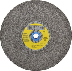 Tru-Maxx - 36 Grit Aluminum Oxide Bench & Pedestal Grinding Wheel - 8" Diam x 1" Hole x 1" Thick, 3600 Max RPM, O Hardness, Very Coarse Grade , Vitrified Bond - Exact Tool & Supply