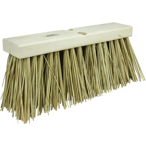 16″ Street Broom, 6-1/4″ Trim Length, Natural Palmyra Fill - Exact Tool & Supply