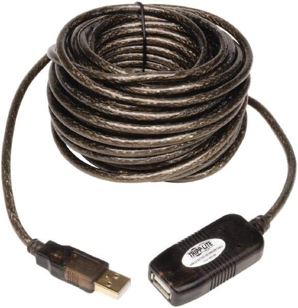 Tripp-Lite - 33' Long, USB A/A Computer Cable - Black, Male x Female - Exact Tool & Supply