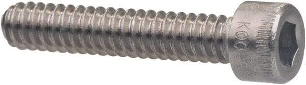 Holo-Krome - M6x1.00 Metric Coarse Hex Socket Drive, Socket Cap Screw - Grade Austenitic A4 Stainless Steel, Uncoated, Fully Threaded, 8mm Length Under Head - Exact Tool & Supply