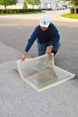 UltraTech - 4' Long x 4' Wide, Polyurethane Drain Seal - Clear, Use to Seal off Spills From the Environment - Exact Tool & Supply