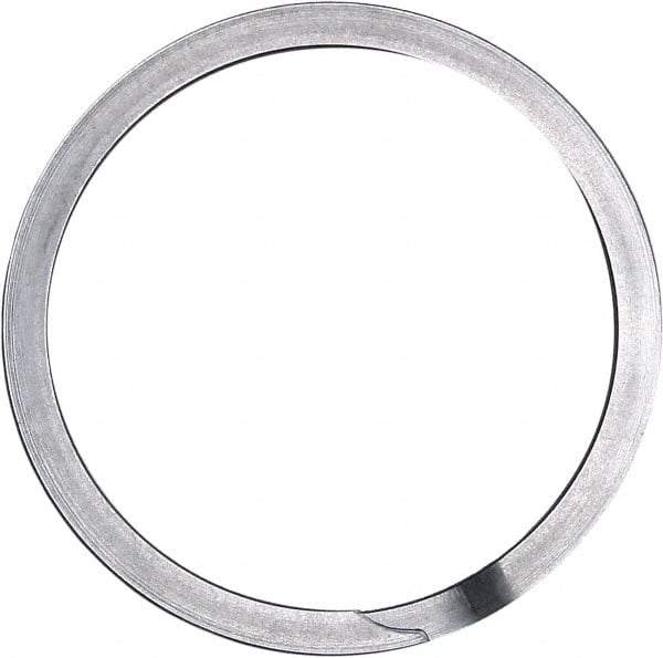 Rotor Clip - 2" Groove Diam, 2-1/8" Shaft Diam, Oil Stainless Steel, Spiral External Retaining Rings - 0.086" Groove Width, 0.061" Groove Depth, 0.078" Ring Thickness, Grade 302 - Exact Tool & Supply