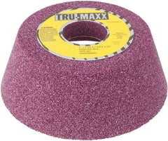 Tru-Maxx - 5" Diam x 1-1/4" Hole x 1-3/4" Thick, K Hardness, 46 Grit Surface Grinding Wheel - Aluminum Oxide, Type 11, Coarse Grade, Vitrified Bond, No Recess - Exact Tool & Supply