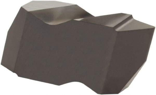 Kennametal - 125A4 GMN Grade KCU25, 3.18mm Cutting Width Carbide Grooving Insert - 0.107" Max Depth of Cut, Neutral, 1/16" Corner Radius, AlTiN Finish - Exact Tool & Supply