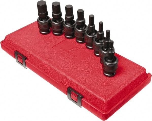 Sunex Tools - 8 Piece 1/2" Drive Metric Impact Hex Bit Socket Set - 6 to 19mm Hex - Exact Tool & Supply