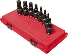 Sunex Tools - 8 Piece 1/2" Drive Metric Impact Hex Bit Socket Set - 6 to 19mm Hex - Exact Tool & Supply