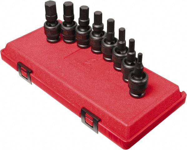 Sunex Tools - 8 Piece 1/2" Drive Inch Impact Hex Bit Socket Set - 1/4 to 3/4" Hex - Exact Tool & Supply