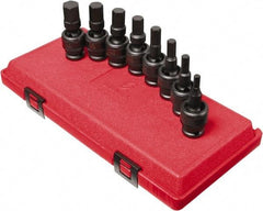 Sunex Tools - 8 Piece 1/2" Drive Inch Impact Hex Bit Socket Set - 1/4 to 3/4" Hex - Exact Tool & Supply