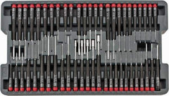 Wiha - 51 Piece Hex, Nut Driver, Phillips, Slotted & Torx Screwdriver Set - Bit Sizes: Hex SAE 0.028, 0.035, 0.05, 1/16, 5/64, 3/32, 7/64, 1/8, 9/64 & 5/32, Philips #000 to #1, Torx T1, T2, T3, T4, T5, T6, T7, T8, T9 & T10 - Exact Tool & Supply