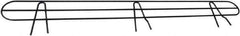 Value Collection - 48" Wide, 4" High, Open Shelving Accessory/Component - Black Powder Finish, 1/2" Deep, Use with NuLine Units - Exact Tool & Supply