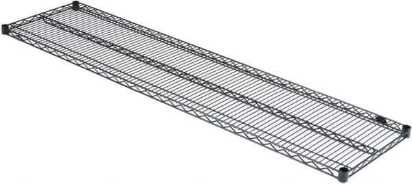 Value Collection - 72" Wide, 1.19" High, Open Shelving Accessory/Component - Black Powder Finish, 18" Deep, Use with NuLine Units - Exact Tool & Supply