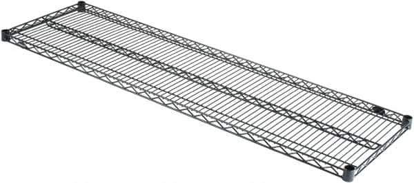 Value Collection - 60" Wide, 1.19" High, Open Shelving Accessory/Component - Black Powder Finish, 18" Deep, Use with NuLine Units - Exact Tool & Supply