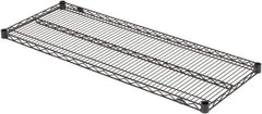Value Collection - 48" Wide, 1.19" High, Open Shelving Accessory/Component - Black Powder Finish, 18" Deep, Use with NuLine Units - Exact Tool & Supply
