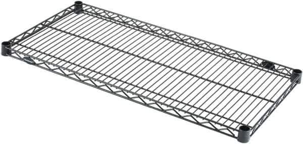 Value Collection - 36" Wide, 1.19" High, Open Shelving Accessory/Component - Black Powder Finish, 18" Deep, Use with NuLine Units - Exact Tool & Supply