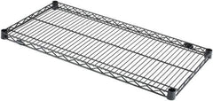 Value Collection - 36" Wide, 1.19" High, Open Shelving Accessory/Component - Black Powder Finish, 18" Deep, Use with NuLine Units - Exact Tool & Supply