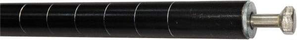 Value Collection - 1-1/2" Wide, 74" High, Open Shelving Accessory/Component - Black Powder Finish, 1-1/2" Deep, Use with NuLine Units - Exact Tool & Supply