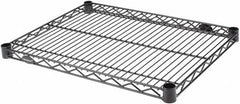 Value Collection - 24" Wide, 1.19" High, Open Shelving Accessory/Component - Black Powder Finish, 18" Deep, Use with NuLine Units - Exact Tool & Supply
