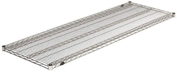 Value Collection - 72" Wide, 1.19" High, Open Shelving Accessory/Component - Stainless Steel Finish, 24" Deep, Use with NuLine Units - Exact Tool & Supply