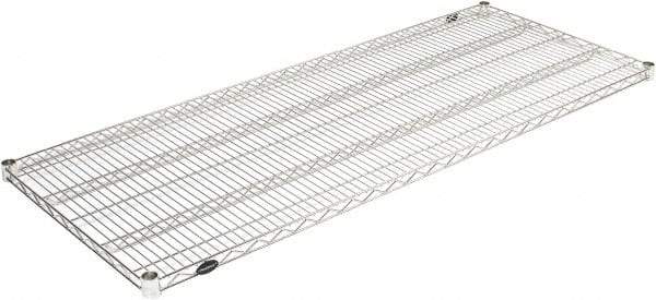 Value Collection - 60" Wide, 1.19" High, Open Shelving Accessory/Component - Stainless Steel Finish, 24" Deep, Use with NuLine Units - Exact Tool & Supply