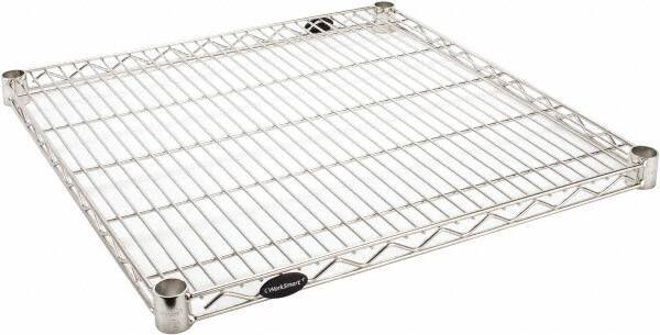 Value Collection - 24" Wide, 1.19" High, Open Shelving Accessory/Component - Stainless Steel Finish, 24" Deep, Use with NuLine Units - Exact Tool & Supply