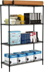 Value Collection - 4 Shelf Wire Shelving Unit - 48" Wide x 18" Deep x 74" High, - Exact Tool & Supply