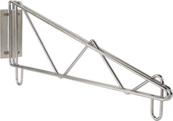 Value Collection - 2-1/2" Wide, 9" High, Open Shelving End Wall Bracket - 18" Deep, Use with NuLine Units - Exact Tool & Supply