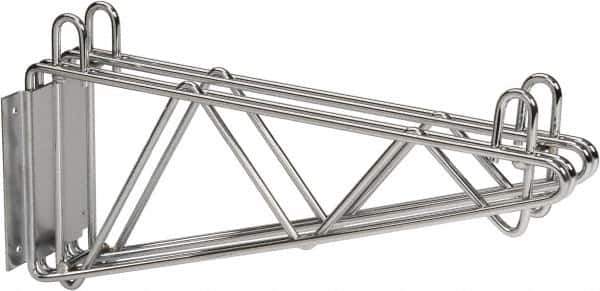 Value Collection - 2-1/2" Wide, 9" High, Open Shelving Mid Wall Bracket - 18" Deep, Use with NuLine Units - Exact Tool & Supply