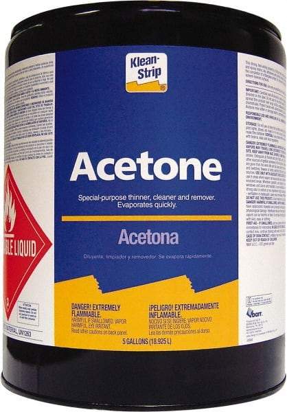 Klean-Strip - 5 Gal Acetone - Comes in Metal Can - Exact Tool & Supply
