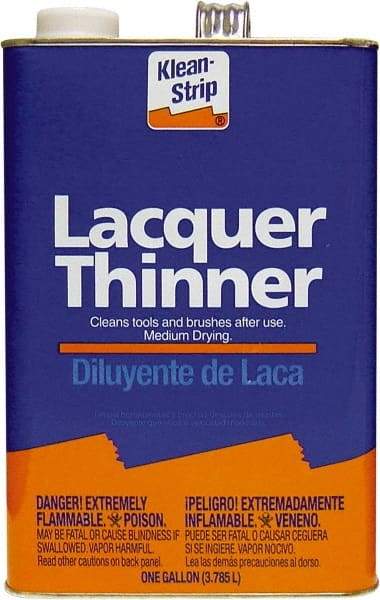 Klean-Strip - 1 Gal Lacquer Thinner - 590 gL VOC Content, Comes in Metal Can - Exact Tool & Supply