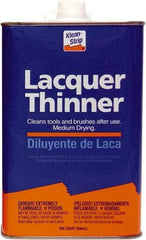 Klean-Strip - 1 Qt Lacquer Thinner SCAQMD - 24 gL VOC Content, Comes in Metal Can - Exact Tool & Supply