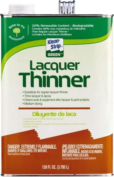 Klean-Strip - 1 Gal Lacquer Thinner - 789 gL VOC Content, Comes in Metal Can - Exact Tool & Supply