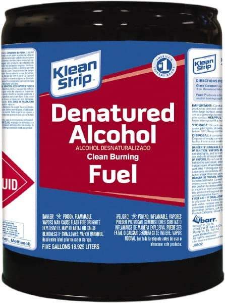 Klean-Strip - 5 Gal Denatured Alcohol - 790 gL VOC Content, Comes in Metal Can - Exact Tool & Supply