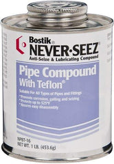 Bostik - 1 Lb Can High Temperature Anti-Seize Lubricant - With PTFE, -297 to 1,800°F, Off-White, Water Resistant - Exact Tool & Supply