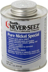 Bostik - 1 Lb Can Extreme Pressure, High Temperature Anti-Seize Lubricant - Nickel, -297 to 2,400°F, Silver Colored, Water Resistant - Exact Tool & Supply