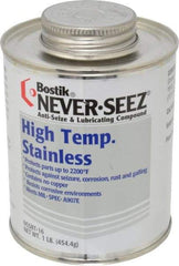 Bostik - 1 Lb Can High Temperature Anti-Seize Lubricant - Stainless Steel, -297 to 2,200°F, Silver Gray, Water Resistant - Exact Tool & Supply