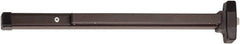 Falcon - 29-1/4 to 36" Wide Door Range, Duranodic Bronze Finish Medium Duty Rim Push Bar - 2-1/2 Projection - Exact Tool & Supply