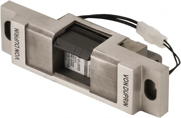 Von Duprin - 9" Long x 1-5/8" Wide, Stainless Steel Finish, Electric Door Strike - Exact Tool & Supply