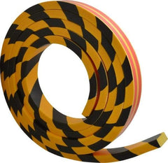 PRO-SAFE - Flexible Polyurethane Foam Type D Wall/Surface Protector - Yellow/Black - Exact Tool & Supply