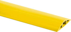 Hubbell Wiring Device-Kellems - 1 Channel, 25 Ft Long, 1/2" Max Compatible Cable Diam, Yellow PVC On Floor Cable Cover - 3" Overall Width x 3/4" Overall Height, 3/4" Channel Width x 1/2" Channel Height - Exact Tool & Supply